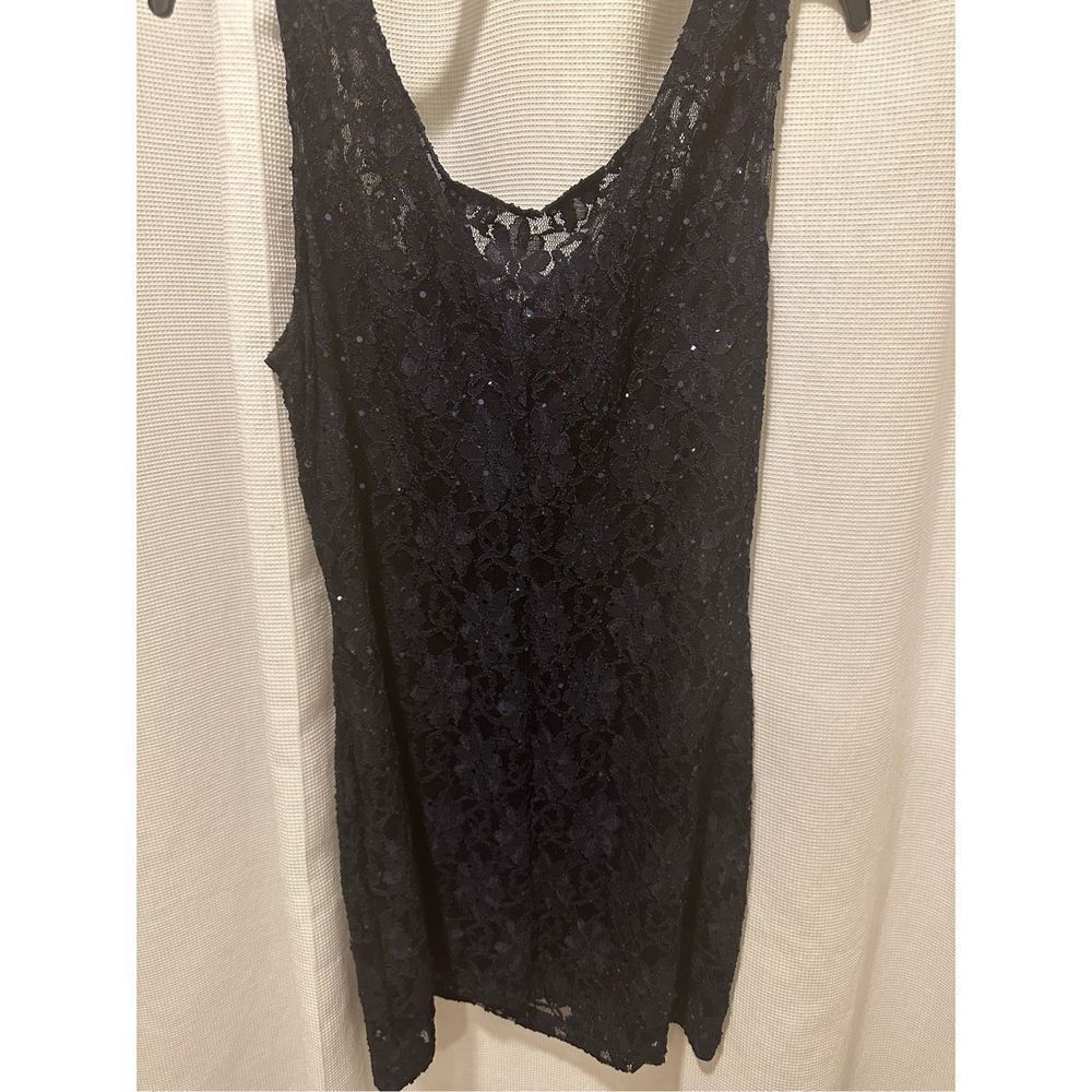 Formal Sequin Navy Dress - Beautiful for Cocktails or Wedding-SIZE 14